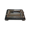 Ashtray Carbon Fiber Black Ostrich Leather