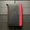 Leather series - black and red cigar travel case