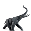 Elephant Sculpture  Black matte