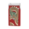 Dragon Red Jet Flame Lighter  Lacquer Chrome Finish