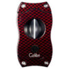 V-CUT RED CARBON FIBER