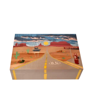 Wooden humidor 110 Cig "Road 66" Sunrise Limited edition