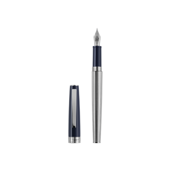 Armonia Duetto Fountain Pen, Steel, Dark Blue Medium - Image 4