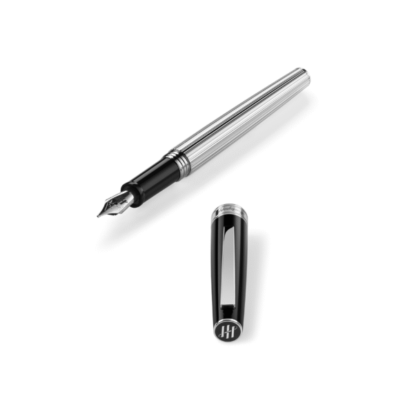 Armonia Duetto Fountain Pen, Steel, Black Medium - Image 2
