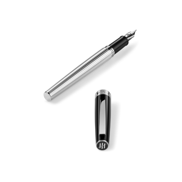 Armonia Duetto Fountain Pen, Steel, Black Medium - Image 3