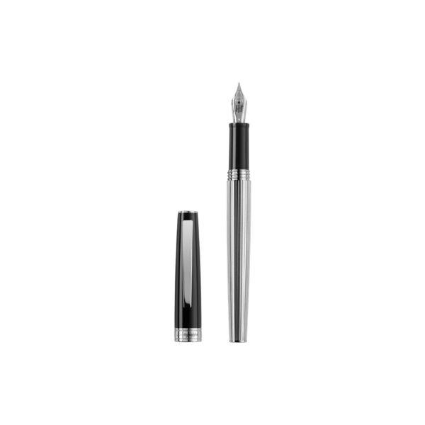 Armonia Duetto Fountain Pen, Steel, Black Medium - Image 4