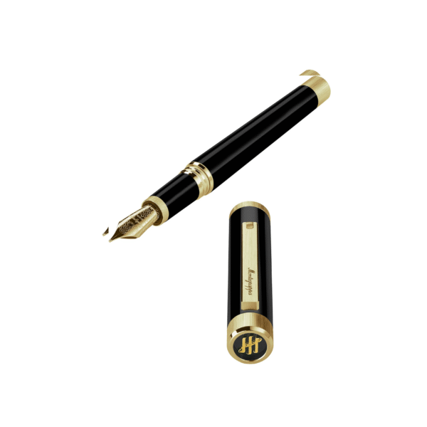 Zero Fountain Pen, Yellow Gold IP, Steel Nib Medium - Image 3