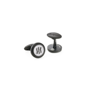 Classico Ambigram Cufflinks, IP Black & Steel