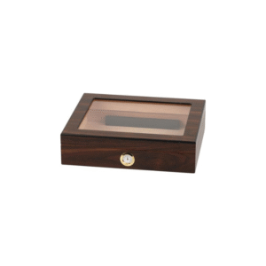 Humidor walnut finish glass window