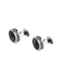NeroUno Cufflinks, Steel, Resin Inlay