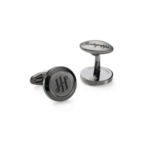Classico Ambigram Cufflinks, IP Gun Metal